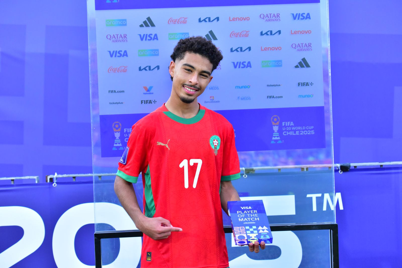 الفيفا تختار ياسين جاسيم أفضل لاعب في مباراة المغرب وإسبانيا