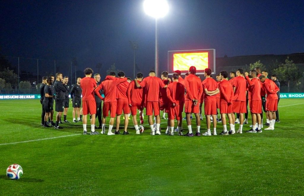 المنتخب الوطني يجري اول حصة تدريبية تحت إشراف السيد محمد وهبي